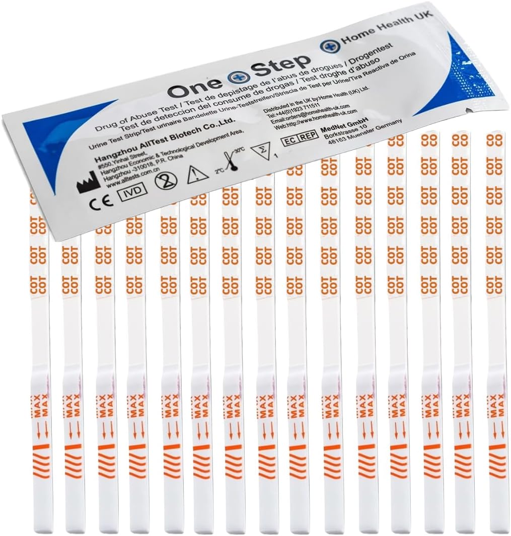 15 x Cotinine Drug Testing Kits Nicotine Urine Test Strips One Step (15 Tests)