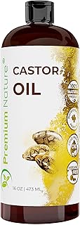 Castor Oil Pure Carrier Oil - Cold Pressed Castor Oil for Essential Oils Mixing Natural Skin Moisturizer Body & Face, Eyelash Caster Oil, Eyelashes Eyebrows Lash & Hair Growth Serum, 16 oz