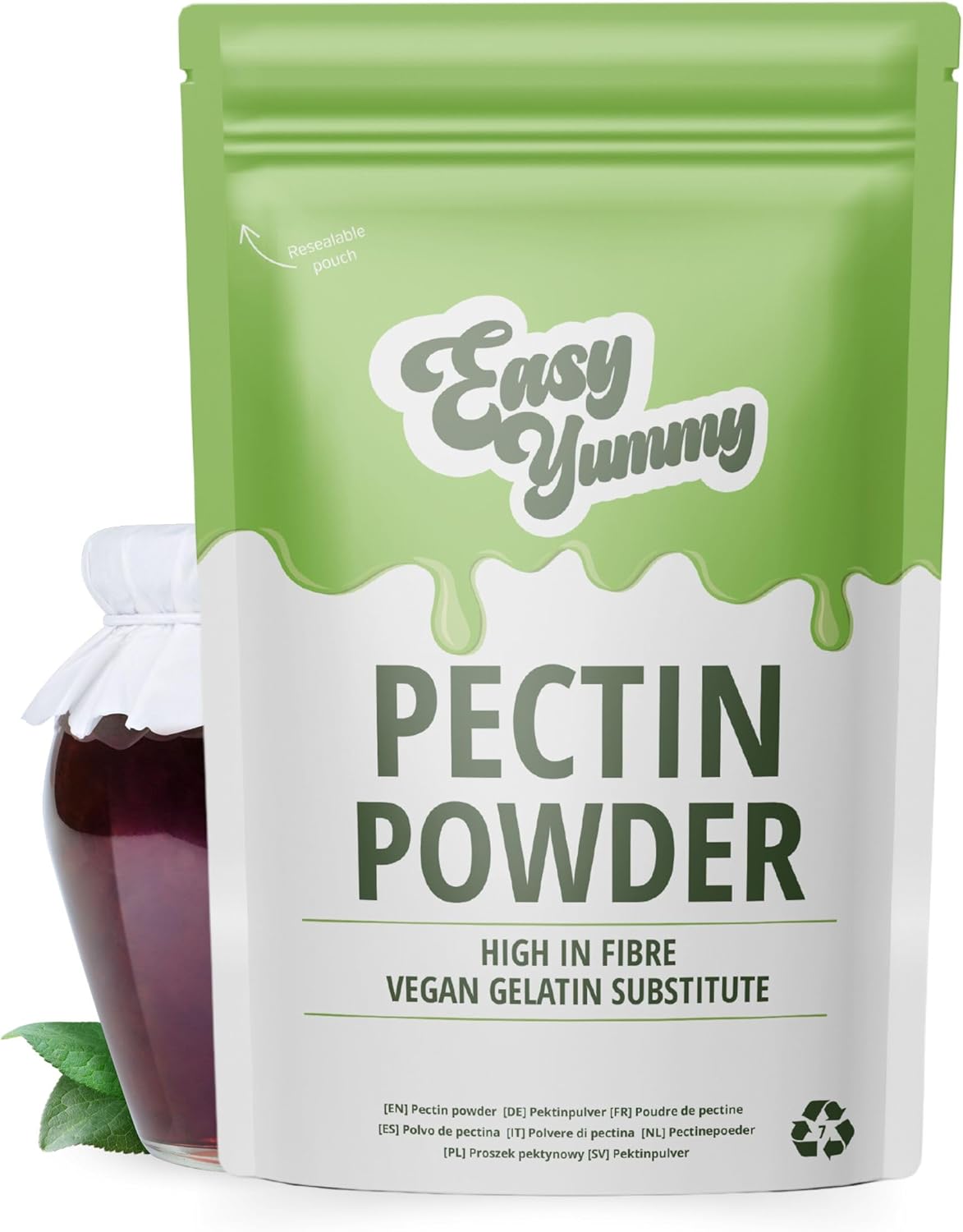 Easy Yummy Pectin Powder (100 g), Pectin for jam making, Vegetarian Gelatin substitute