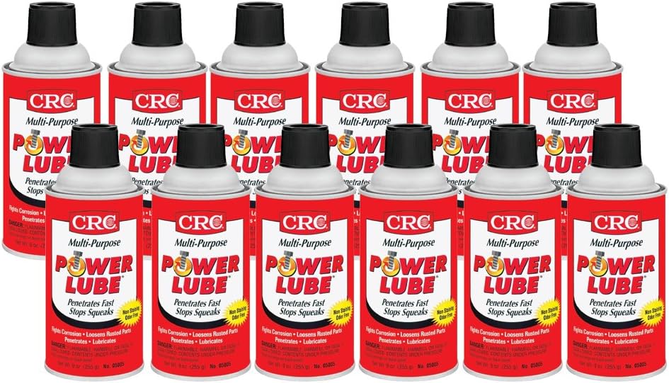 CRC05005 Power Lube Multi-Purpose Lubricant, 9 oz Can, 12 Per Pack