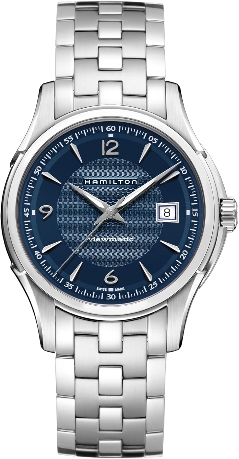 Hamilton Watch Jazzmaster Viewmatic Swiss Automatic Watch 40mm Case, Blue Dial, Silver Stainless Steel Bracelet (Model: H32515145)