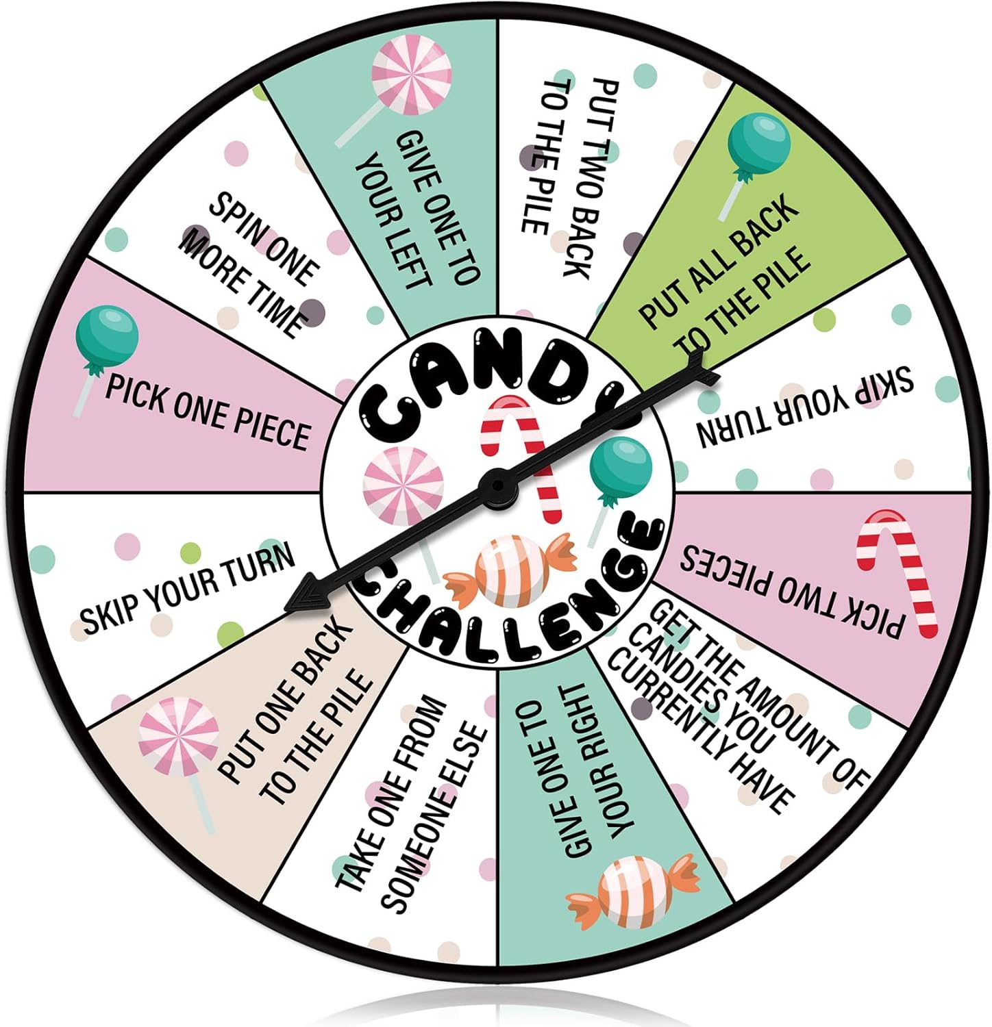 HyDren Candy Challenge Game Spinner for Sleepover Party Spa Slumber Party Supplies Girls Pajama Spa Birthday Meeting Favors for Girls Kids