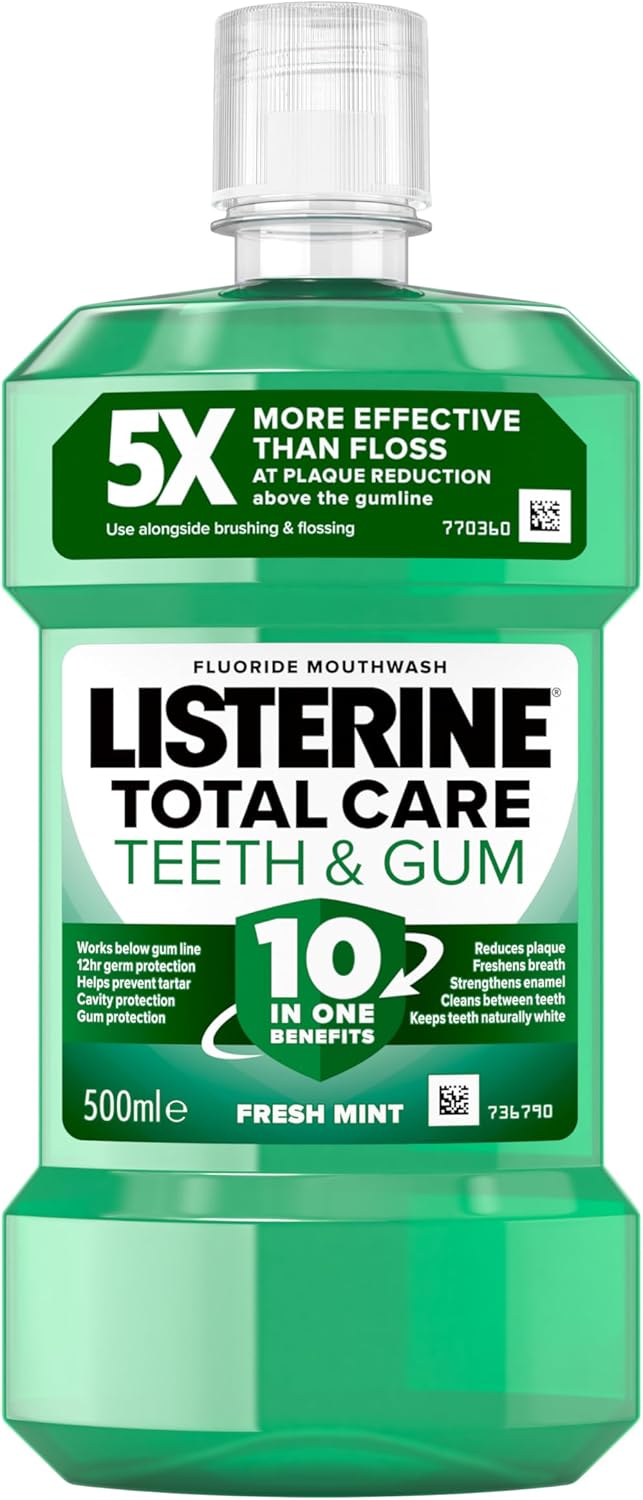 Listerine Teeth & Gum Defense Mouthwash Fresh Mint, 500ml