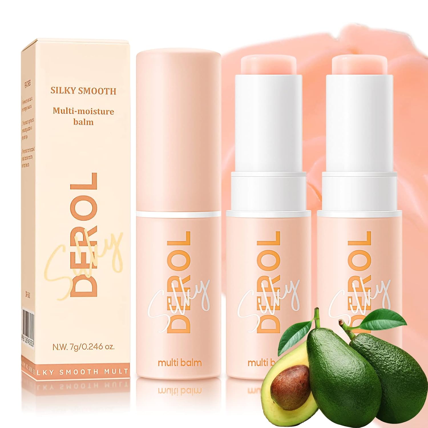 2PCS Wrinkle Repair Moisturizing Multi Balm Stick, Anti-wrinkle Face Balm Eye Balm Body Hydrating Face Moisturizer, Wrinkle Balm Stick Face Skin Collagen Moisturizer for Dry Skin (7g/0.246 oz)