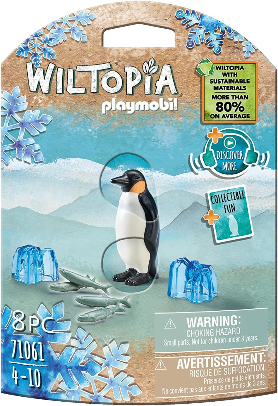 Playmobil 71061 Wiltopia Emperor Penguin, Animal Toy, Sustainable Toys, Fun Imaginative Role-Play, PlaySets Suitable for Children Ages 4+