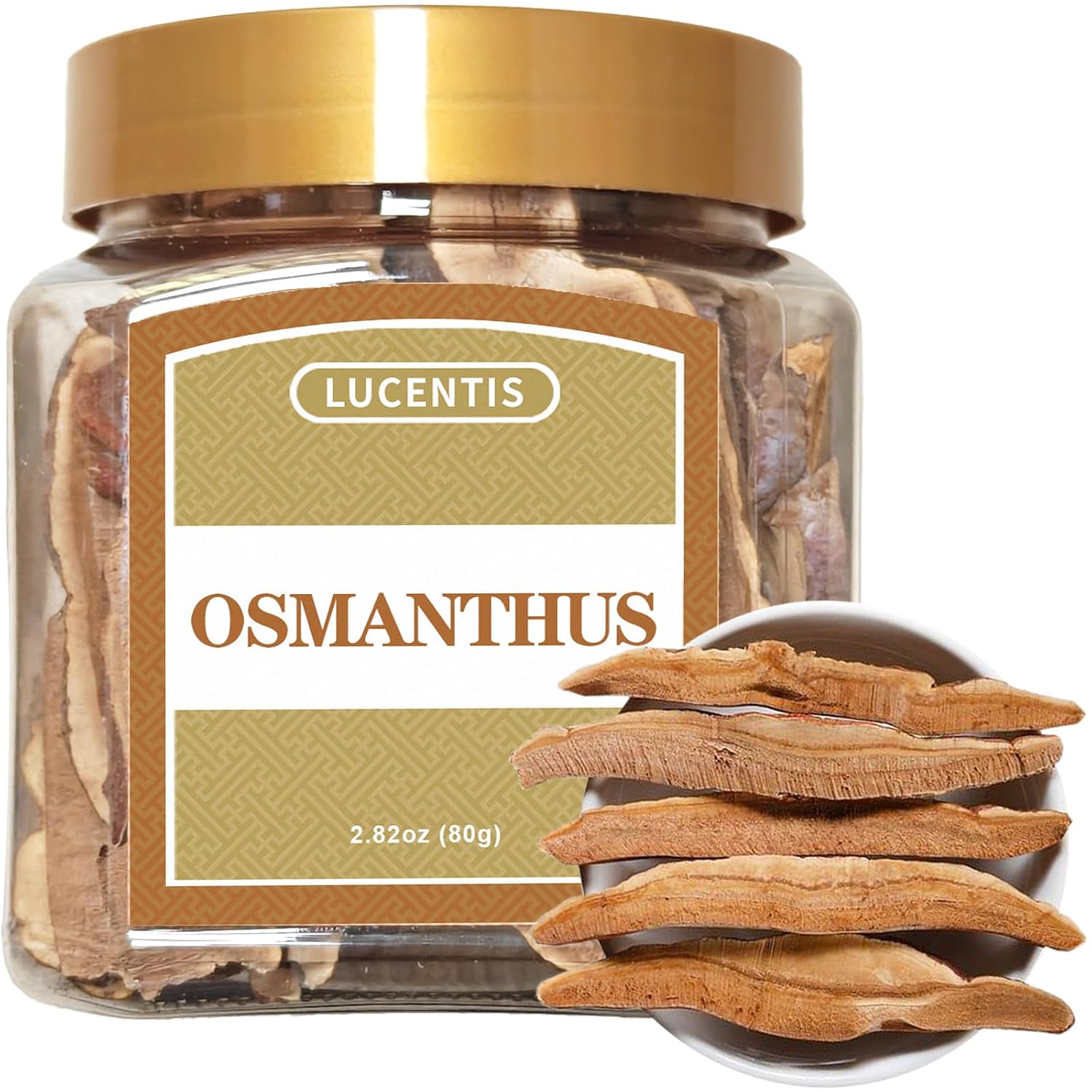 Premium Reishi Mushroom Slices (赤灵芝), Lingzhi, Dried Ganoderma Lucidum for Herbal Tea & Soups, 60g / 2.11oz