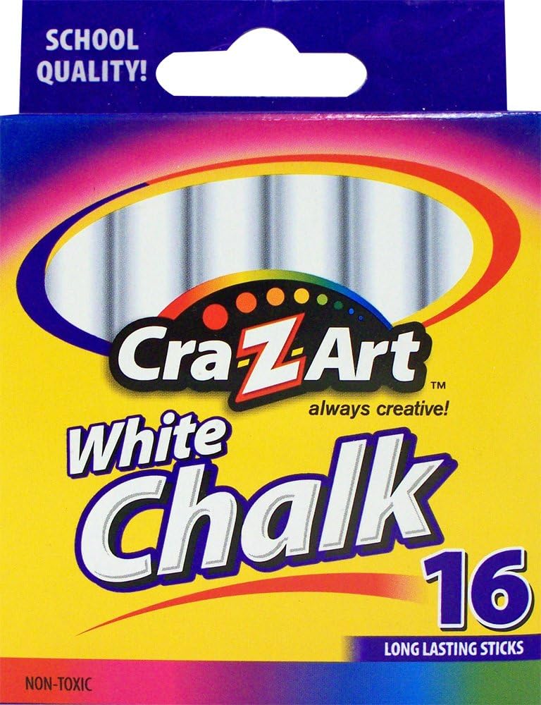 Cra-Z-art White Chalk, 16 Count (10800-48)