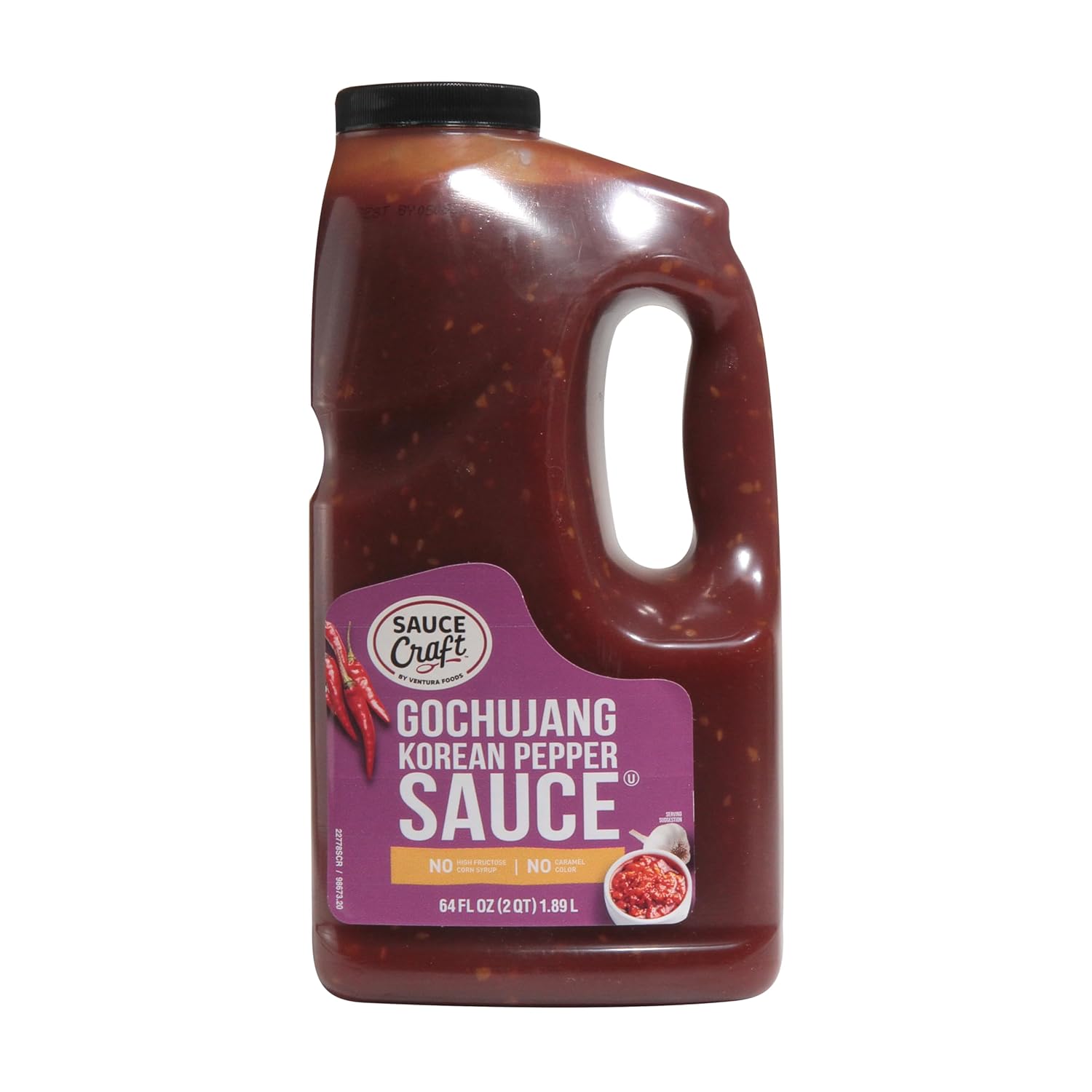 Ventura Foods LLC SauceCraft Gochujang Korean Pepper Sauce, Versatile, Globally Inspired Food Service Dipping Sauce Elevates Your Menu with Umami Heat and Trend-Forward Flavor, 0.5 Gallon