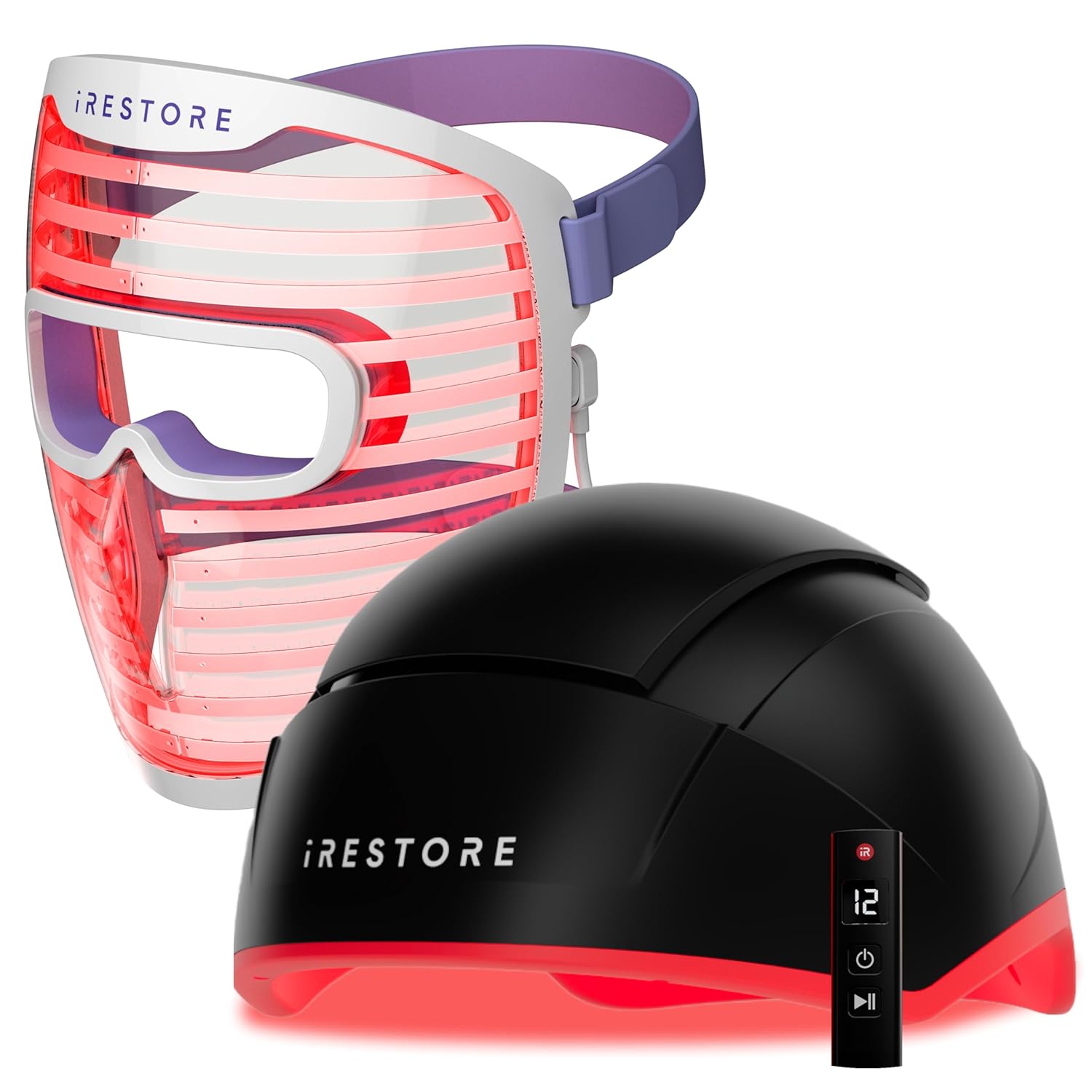 iRestore Beauty & Hair Renewal Duo – LED Face Mask & Elite Hair Device