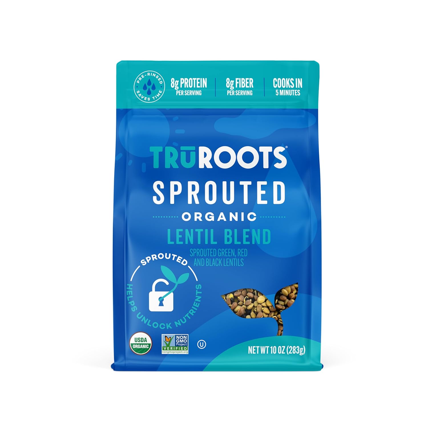 TruRoots Organic Sprouted Lentil Blend, 10oz