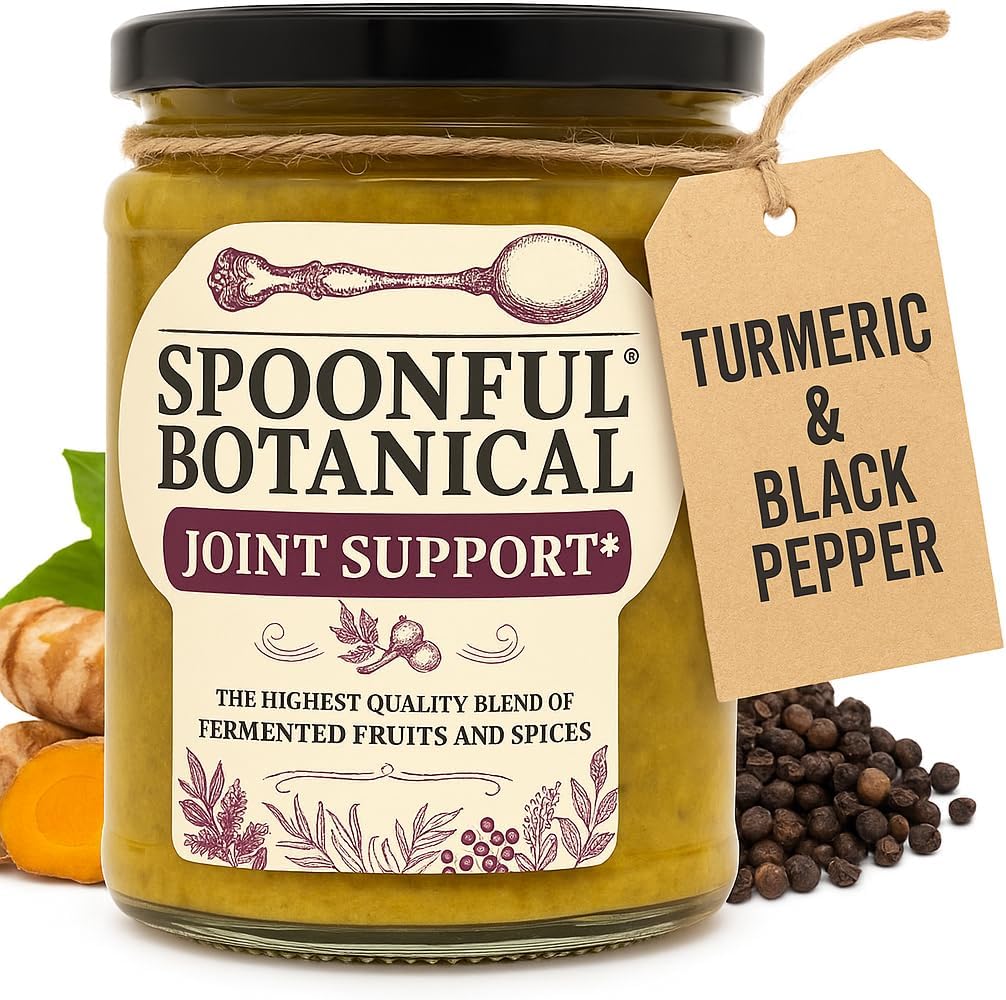Spoonful Botanical Joint Support, Turmeric Supplement for Joint Function, Natural Joint Care Supplements for Women and Men, Fermented Fruits & Spices Blend, Supports Mobility and Comfort, 1-Pack