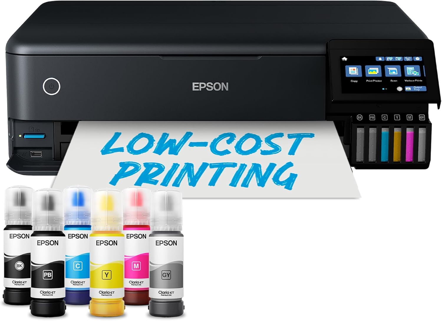 Epson EcoTank ET-8550 Ink Tank Printer | Photo Printing | 6-Colour Inks | Wireless | A3+ | Print, Copy, Scan | 10.9cm Touchscreen | Double-Sided Printing | Rear Paper Feed