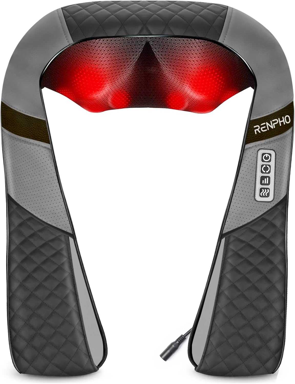 RENPHO Neck and Shoulder Massager with Heat [2025 Upgraded], Shiatsu Cervical and Back Massager, 3D Electric Deep Tissue Massage, True Relaxation for Neck and Shoulders, Fathers Day Dad Gifts for Men