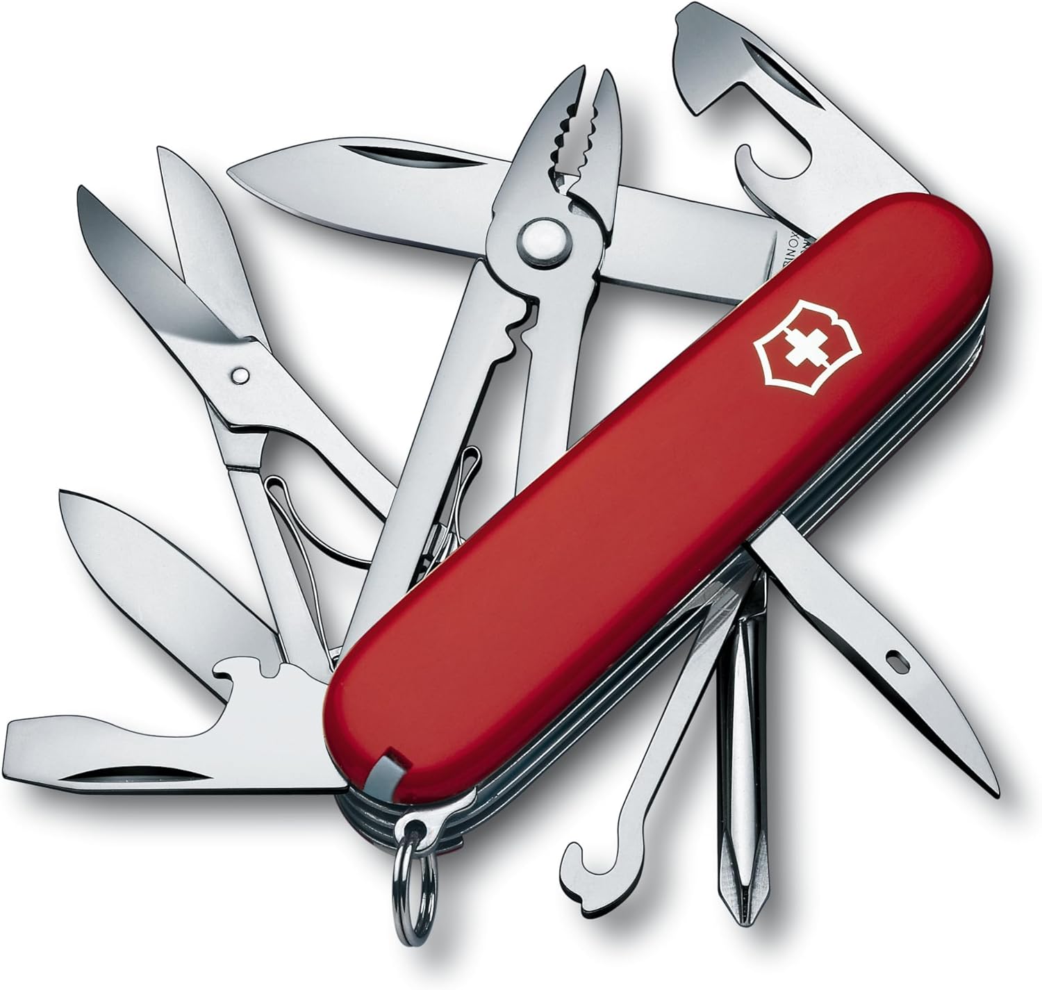 Victorinox Deluxe Tinker Swiss Army Pocket Knife, Medium, Multi Tool, 17 Functions, Screwdriver, Scissors