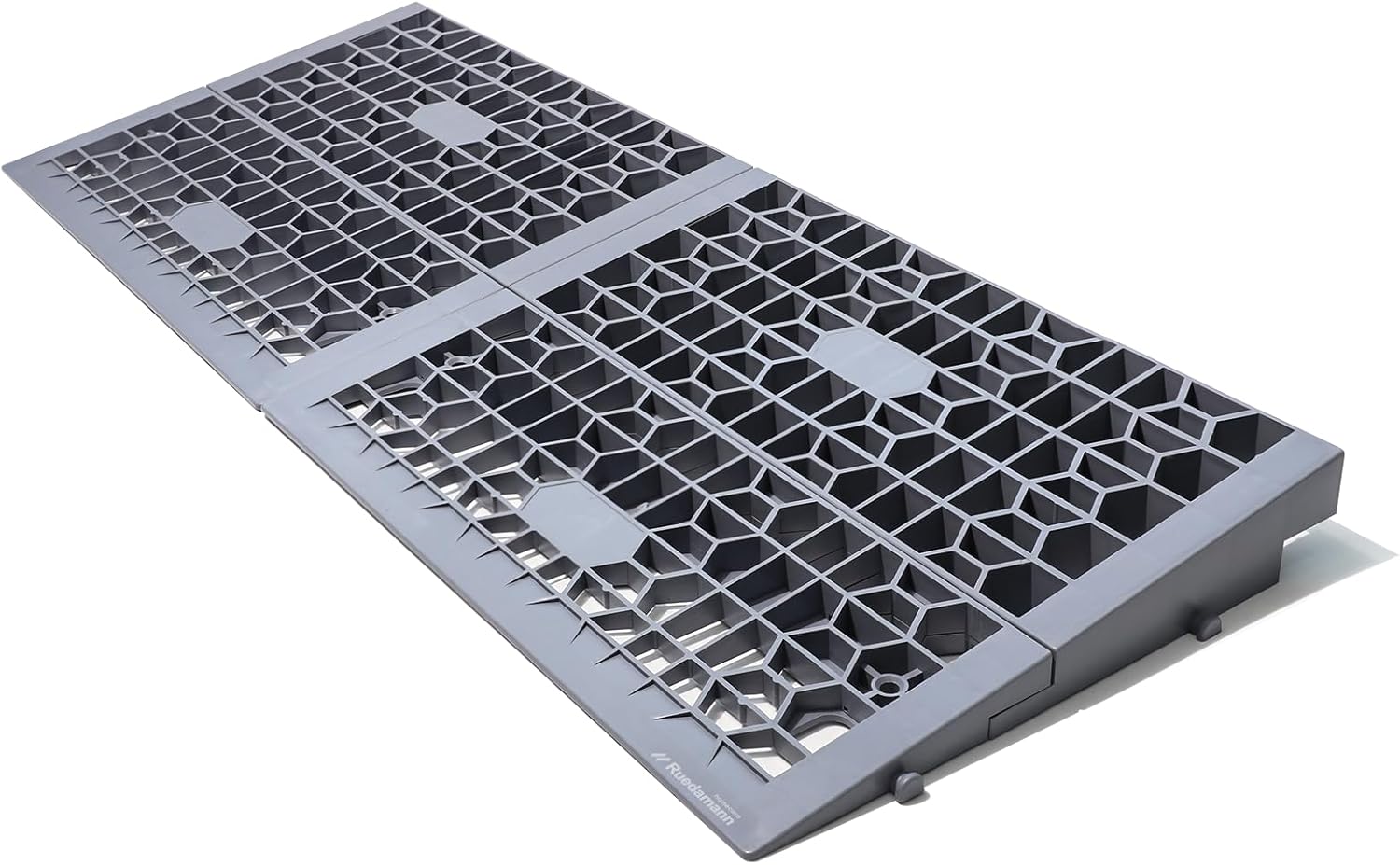 Ruedamann 2" Rise Modular Threshold Ramps for Doorways, 3000 Lbs Capacity Wheel Chair Ramp for Home Entrance, Portable Shower Ramp for Doorways, Steps, Power Wheelchairs, Scooters, 4 PCS