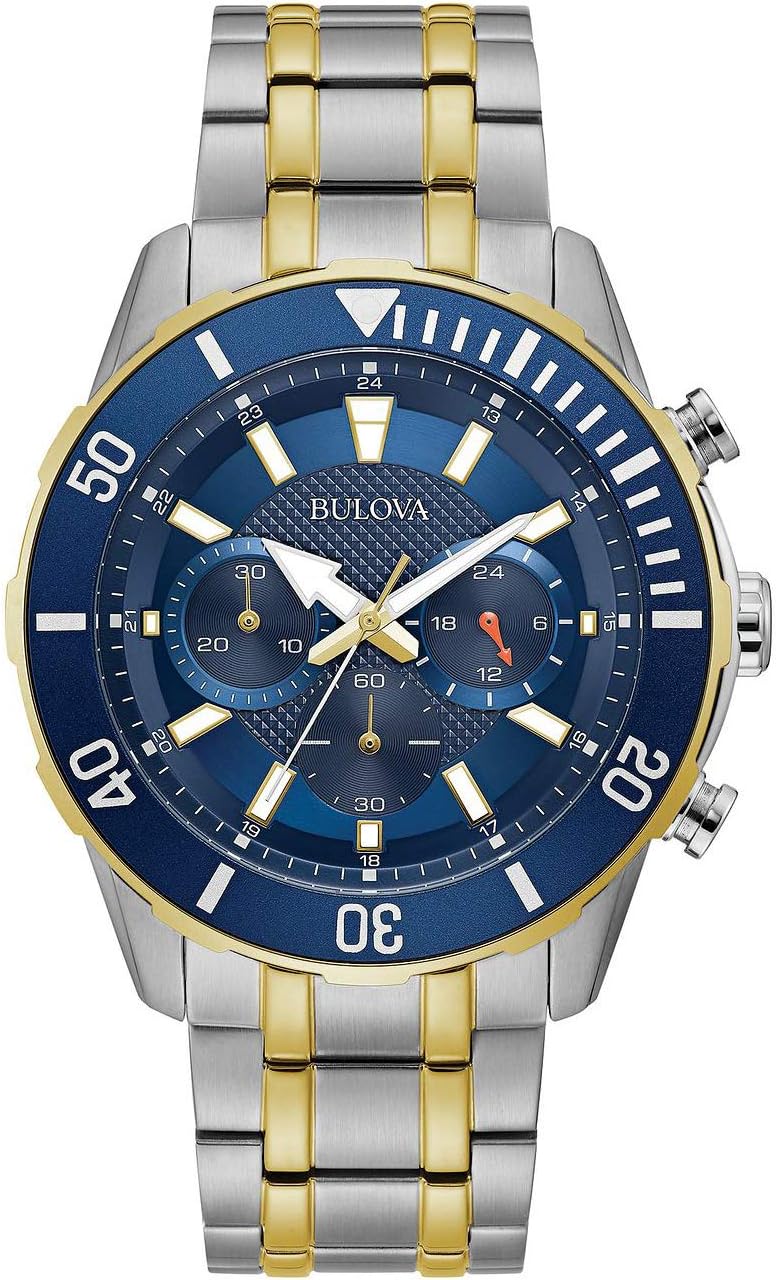 Bulova Men's Chronograph Quartz Watch with Stainless Steel Strap 98A246