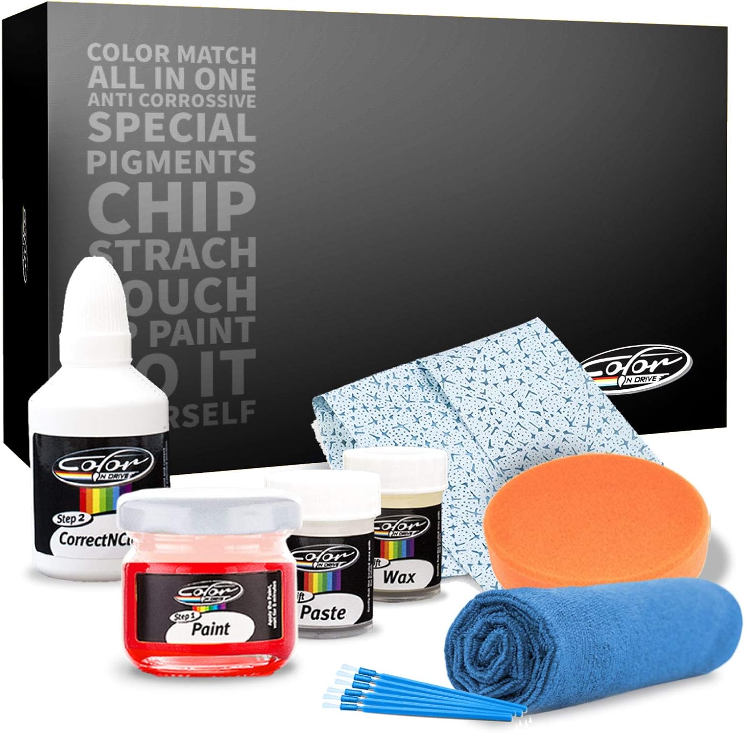 Color N Drive for Renault Automotive Touch Up Paint - KXC - Ultra Silver Met/Stringray Silver Met - Paint Scratch Repair, Exact Match - Basic