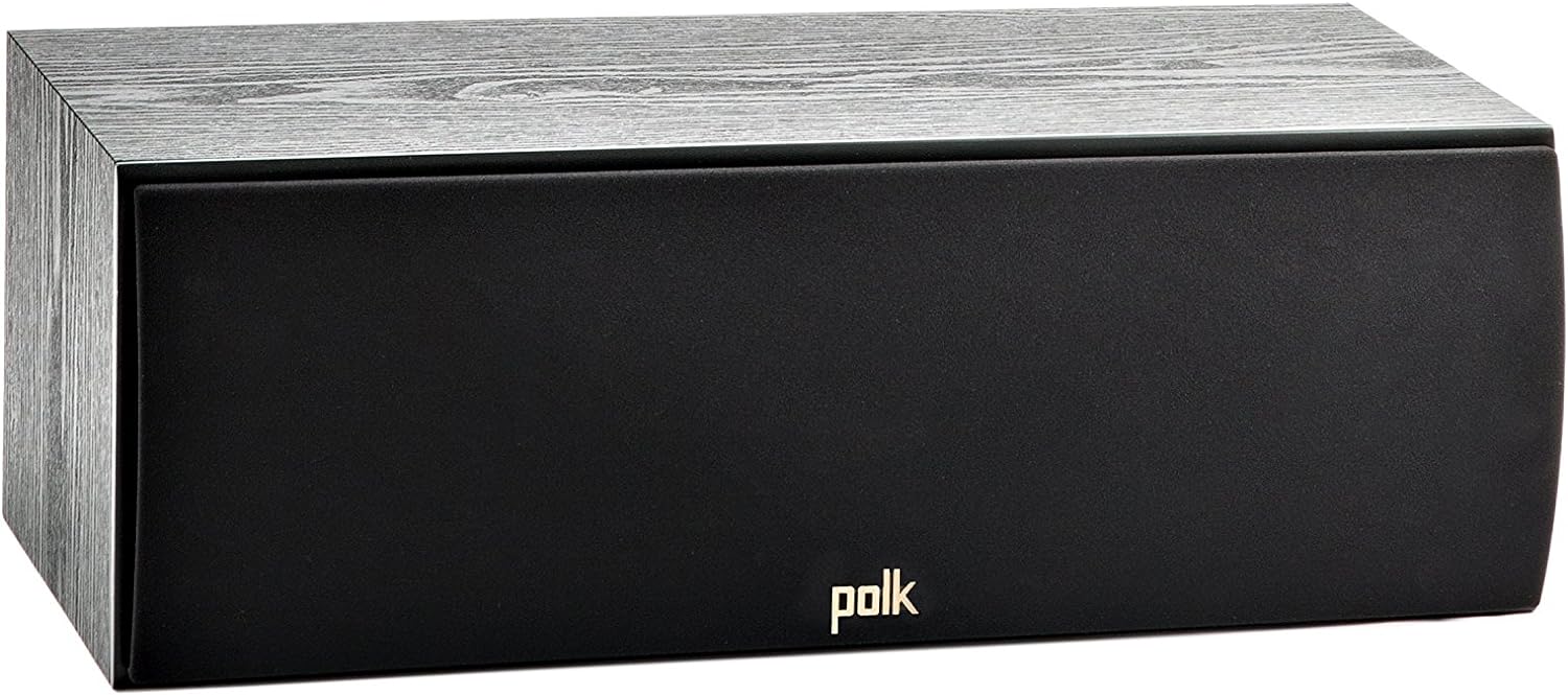 Polk Audio T30 Home Theater Center Channel Speaker - Vocal Clarity, Deep Bass Response, Dolby and DTS, Single, Black