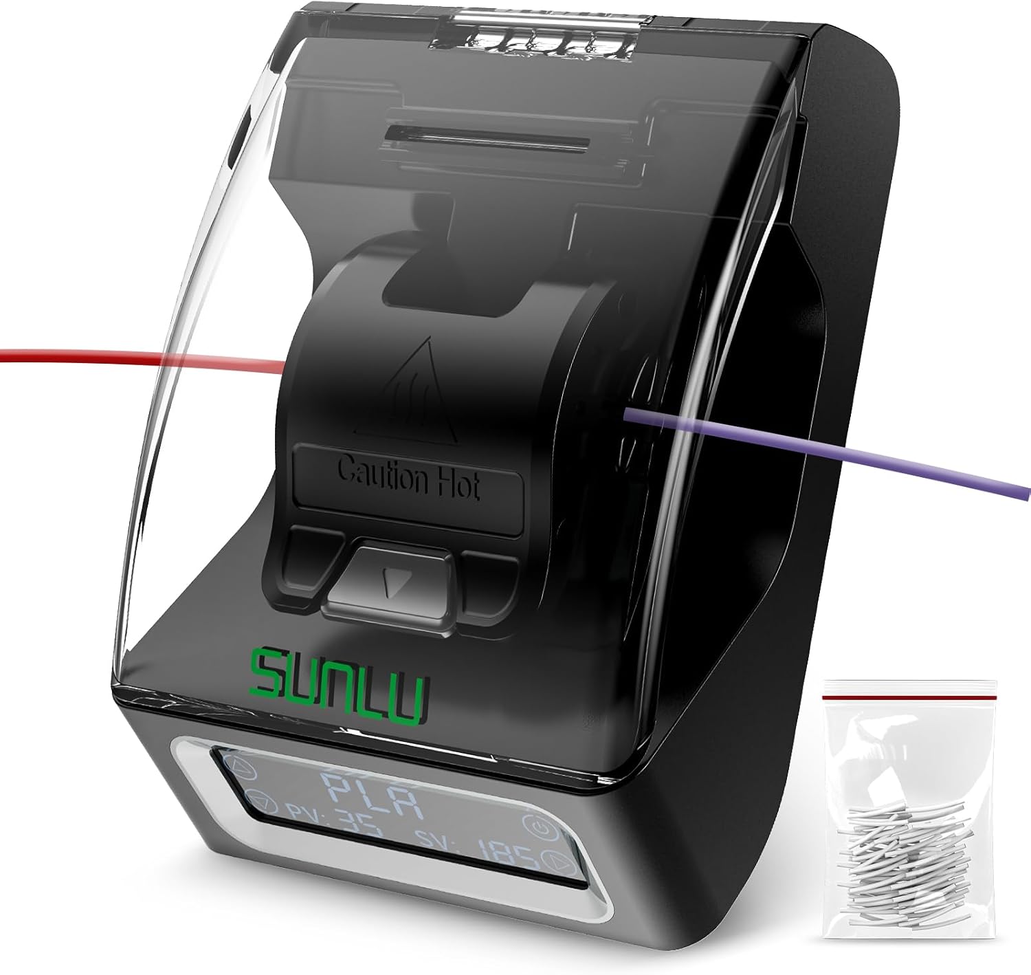 YOOPAI Official Filament Connector, Filament Splicer with 200Pcs PTFE Sleeve for 3D Printer Filament 1.75mm, Fast Heating Up to 240°C, Compatible with PLA PETG TPU ABS PA Nylon