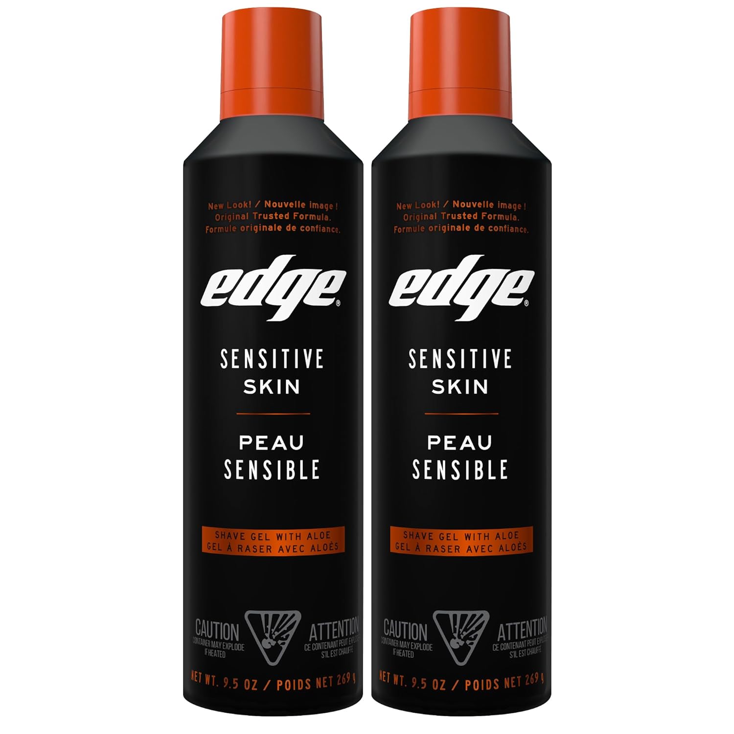 Edge Shaving Gel for Men, 9.5oz, 2 Pack Mens Shave Gel with Aloe, Mens Shaving Cream Sensitive Skin Shave Gel - Moisturizes, Protects, and Soothes