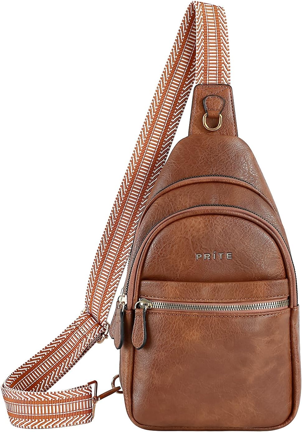 Prite Leather Crossbody Sling Bag for Women - Travel Fanny Pack Chest Purse
