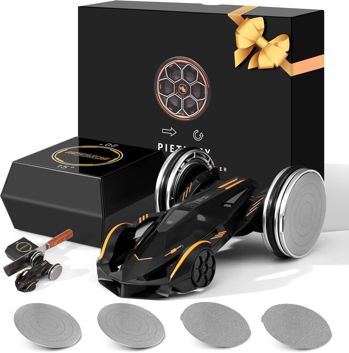 Pietuley Upgraded Rolling Knife Sharpener for Kitchen Knives, Kitchen Knife Sharpener UK, Sharpening Stone Whetstone for Sharpening Knives Kit, Tool Kitchen Gadgets Accessories for Men Birthday Gift