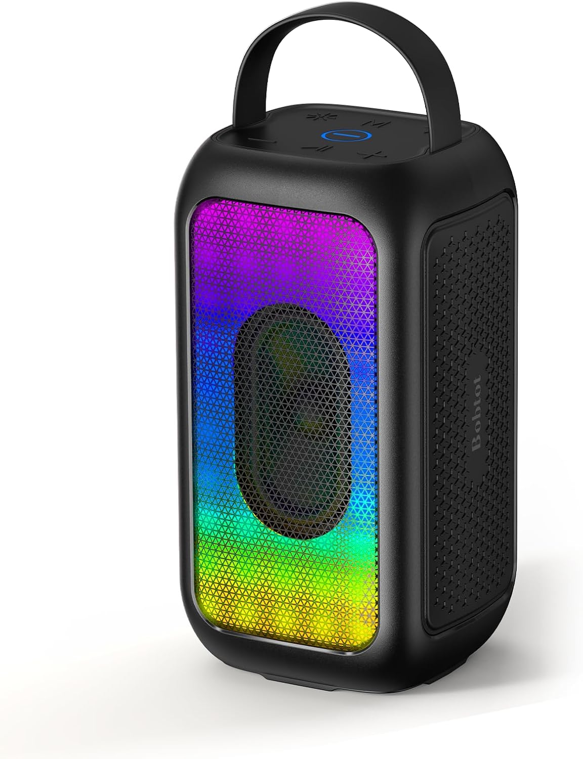 Bobtot Portable Bluetooth Speaker, 16H Playtime Wireless Speakers, 40W Peak Singing Machine with Microphone, Magic Sound, Echo, EQ Mode, Loud Stereo, Deep Bass, RGB, Supports AUX/USB/FM, Black