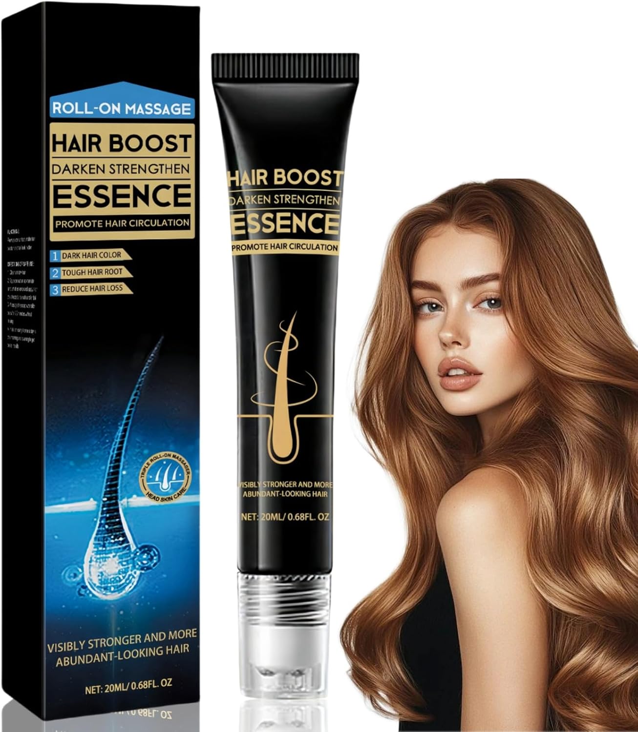 Hair Growth Roll-On Massage Essence,H/air G/rowth Serum,Roller Ball Ha/ir Care Oil,Scalp Roller,Ha/ir Treatment for Hai/r Lo/ss,Hai/r Growth Anti-Hair Lo/ss,H/air Loss Oil,Hair O/il Growth