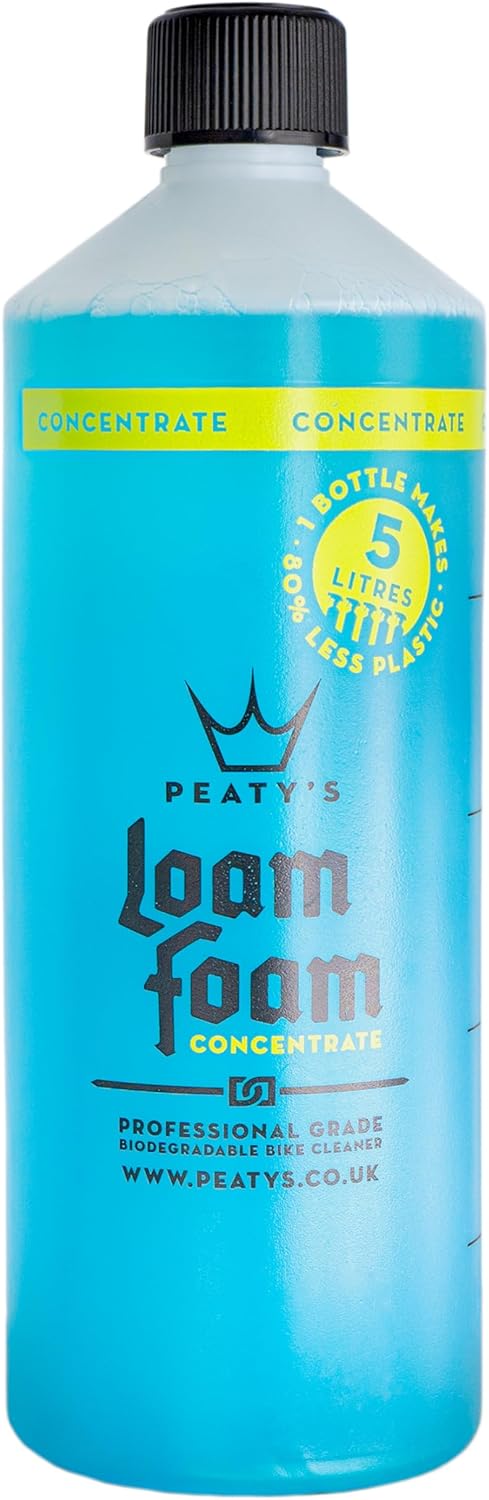 Peaty's Loam Foam Concentrate Professional Grade Bike Cleaner 1 Litre Bottle = 5 Litres of Bike Cleaner Wash - Deep Clean Dirt Soap, Carbon Matte Alloy Safe - MTB, E-Bike Road & Gravel Bicycle
