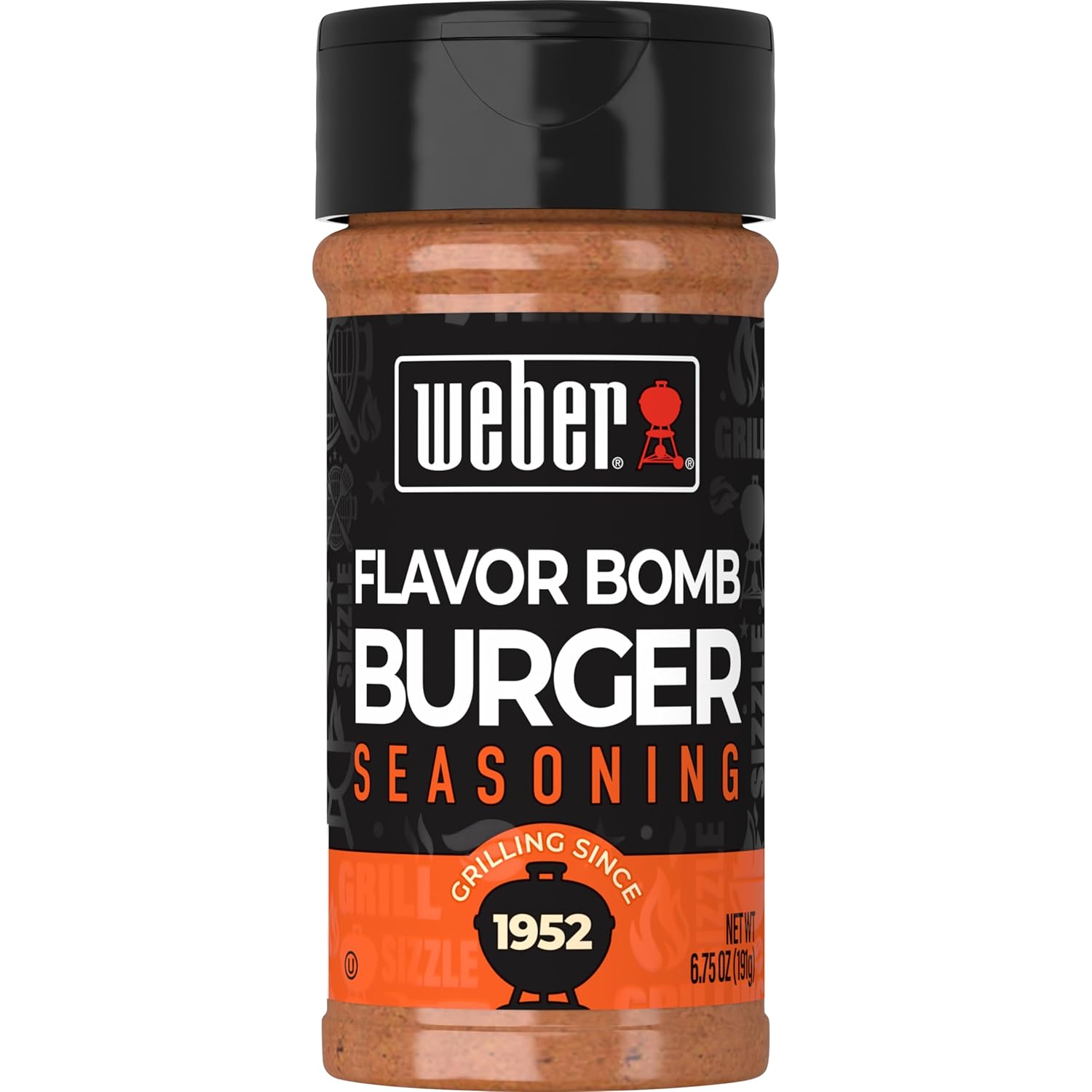 Weber Flavor Bomb Burger Seasoning, 6.75 Ounce Shaker