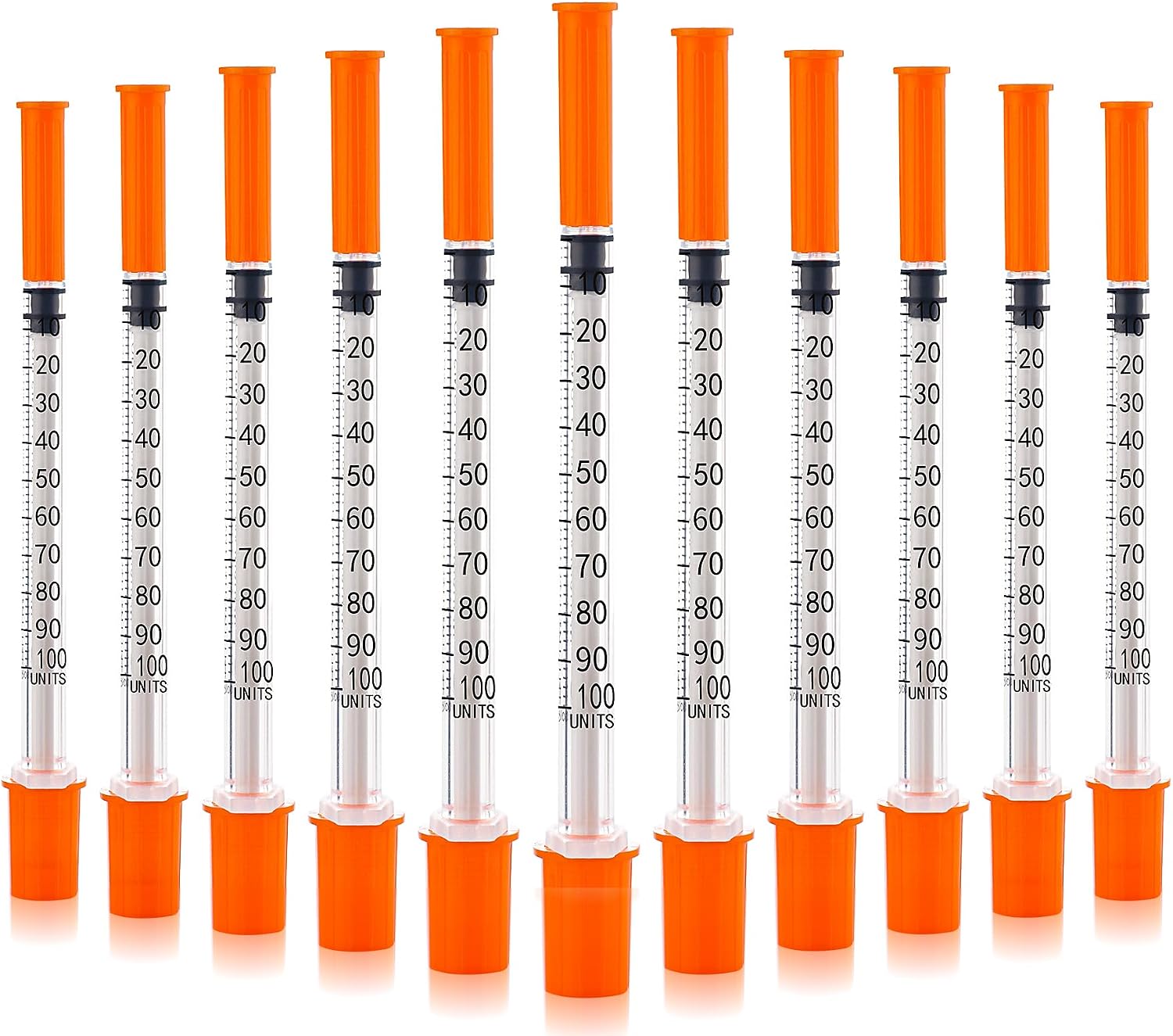 JIBENGAO U-100 Syringe with Needle 31Ga 1cc 5/16"(8mm)- Pack of 20 Pcs