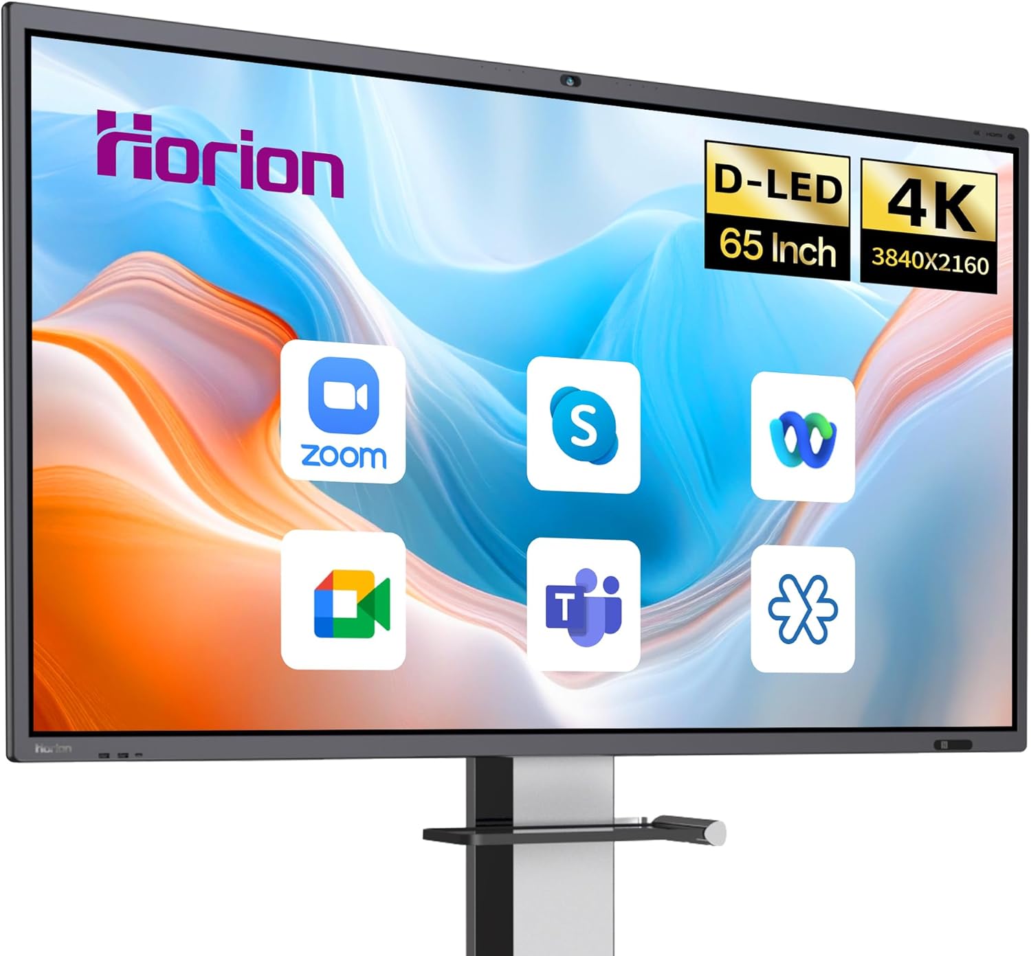 Horion 65-inch Smart Board 4k Interactive Display Digital Whiteboard with 48MP Camera Android 13 All in One 50-Point Multi-Touch Electronic Smart White Board for Office Classroom (with Wall Mount)