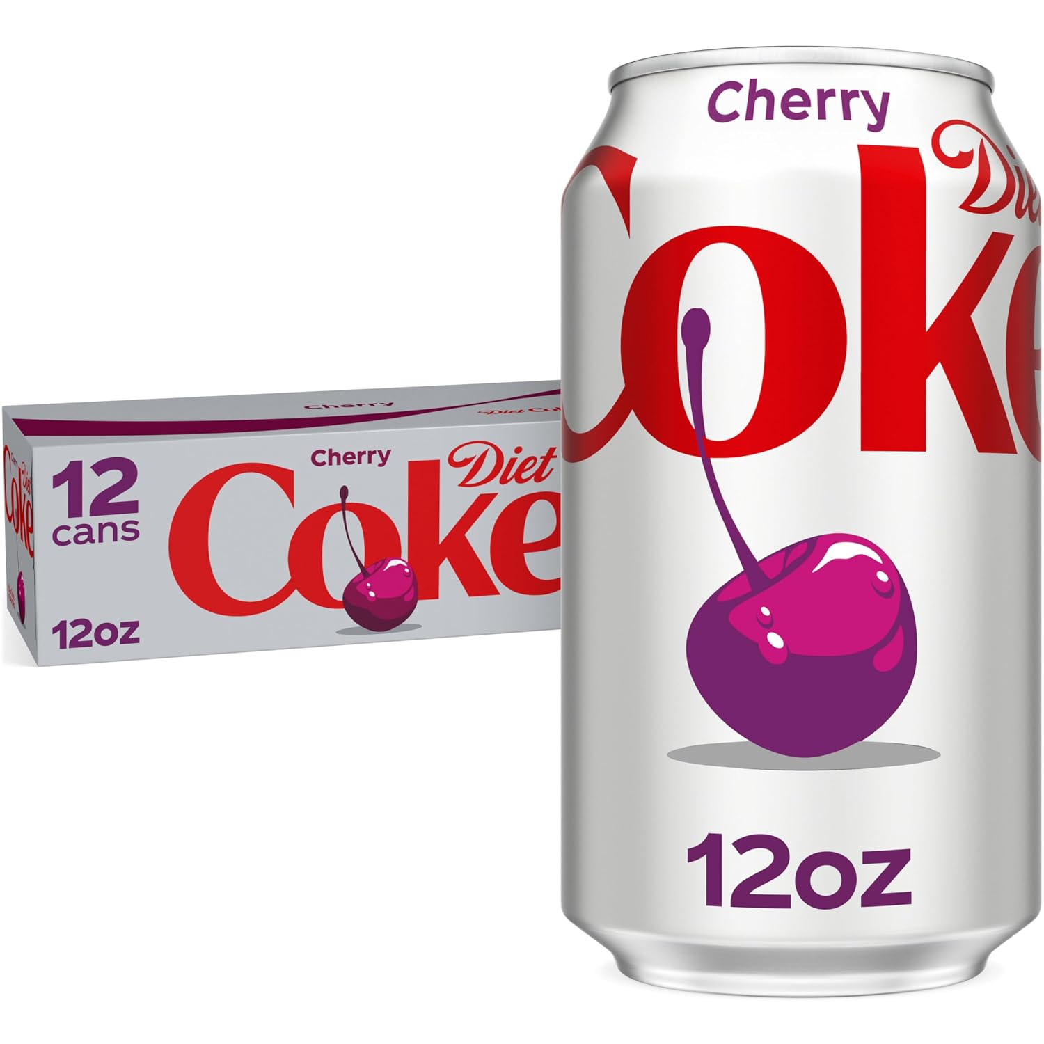 Diet Coke Cherry Soda Soft Drink, 12 fl oz, 12 Pack