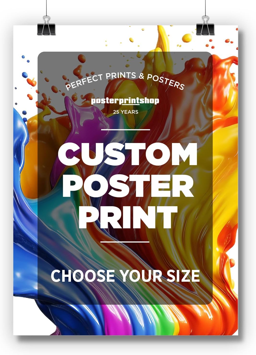 Premium Custom Poster Print on 18" x 24" Photo Quality Paper - Same Day Printing Custom Posters - Customizable Poster with Your Unique Image/Photo - Personalized Poster Shipped in Strengthened Tube