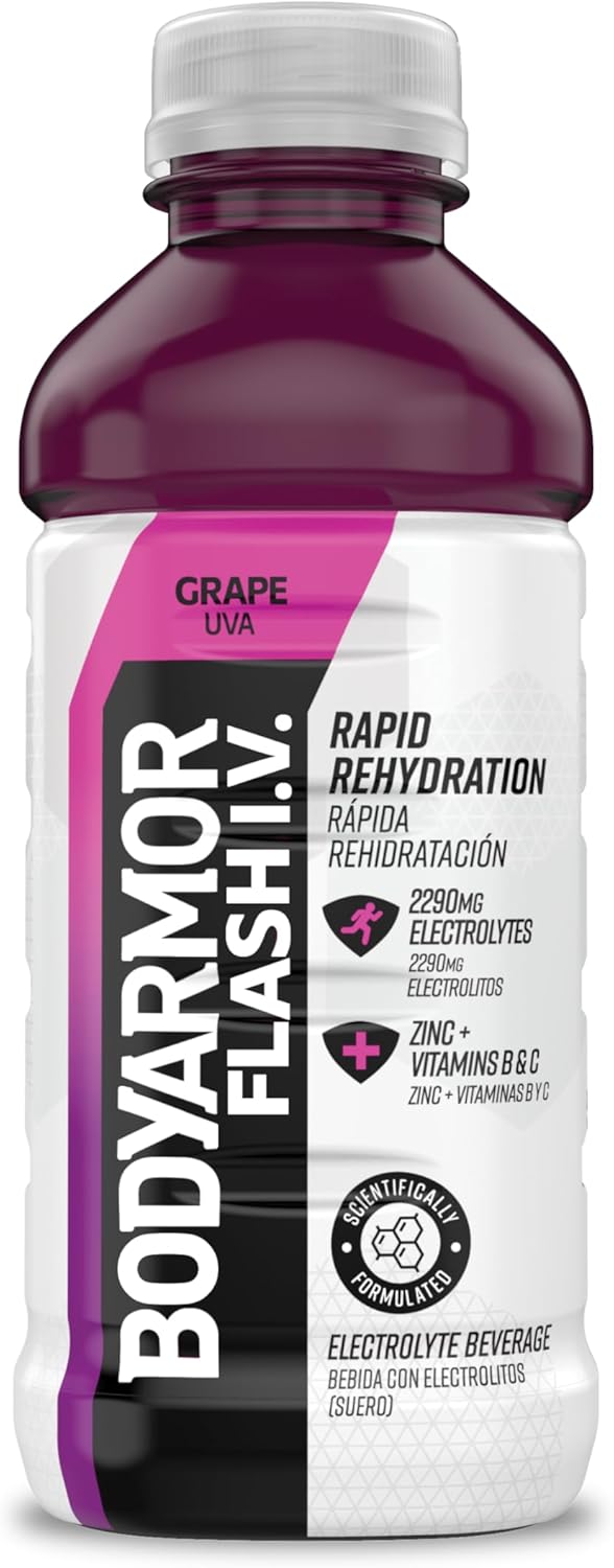 Body Armor, Flash IV Grape Electrolyte Beverage, 20 Fl Oz
