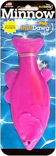 Ruff Dawg Minnow Floating Rubber Dog Toy Assorted Neon Colors