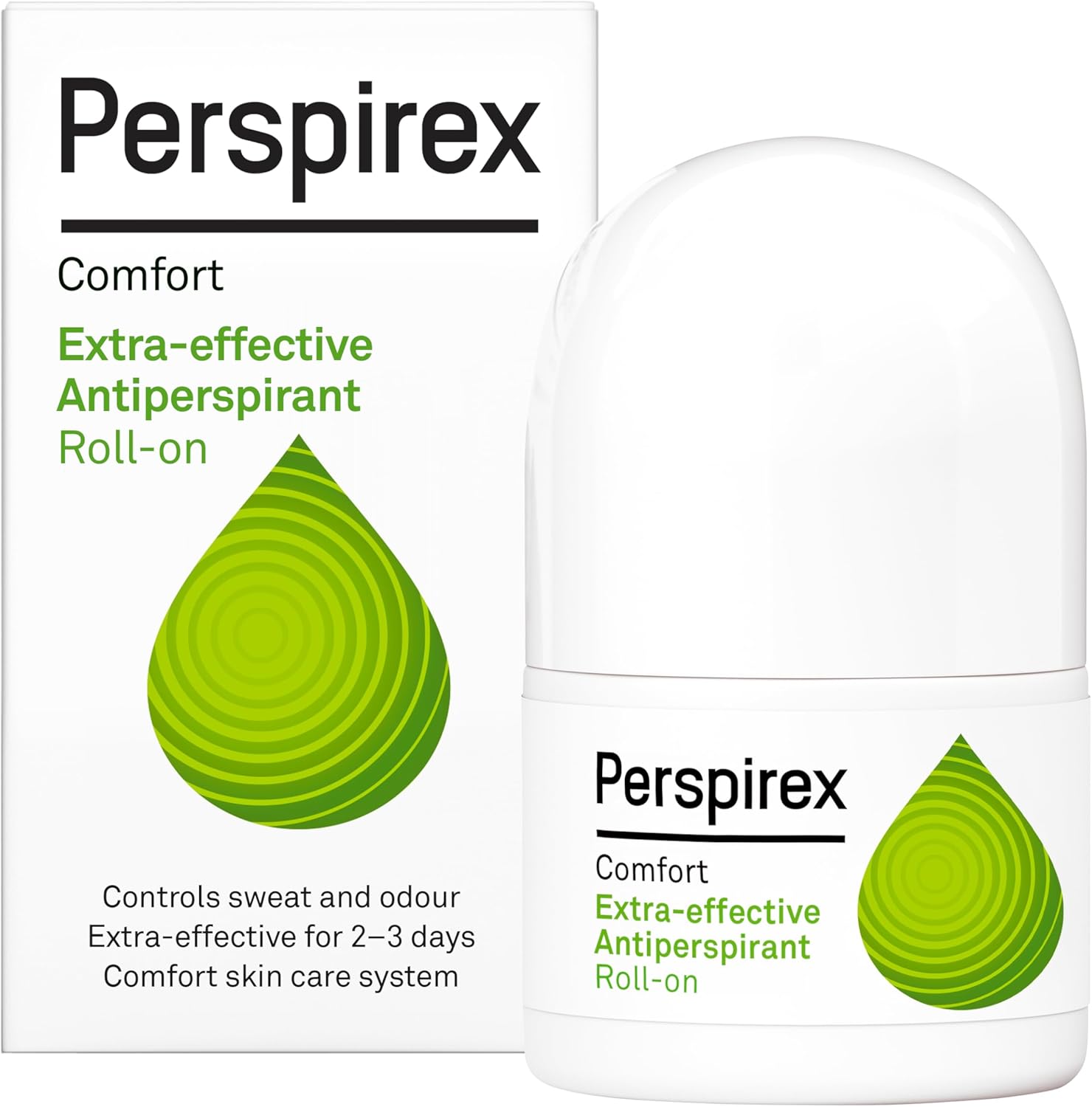 PERSPIREX Extra Strength Antiperspirant Roll On COMFORT 20ml - Fresh Scent 3+ days Odour Protection