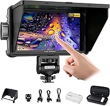 VILTROX DC-550 Touch Screen DSLR Camera Field Monitor 1200 Nits High-Bright 5.5 inch DSLR Camera Monitor with Sunshade Hood/Battery 3D LUT HDR 4K HDMI in and Out Exposure Focus Assist Waveform Monitor