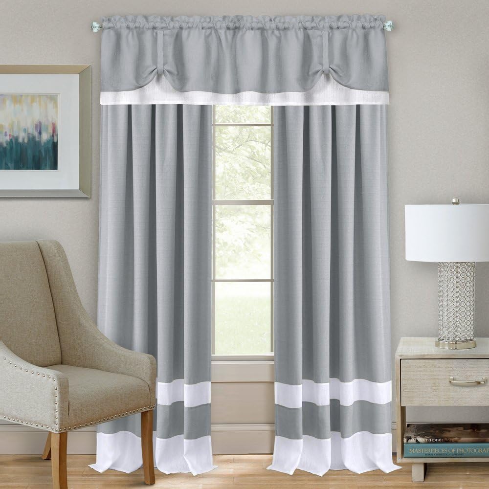 Achim Home Furnishings Darcy Panel - 52x63 - Grey/White
