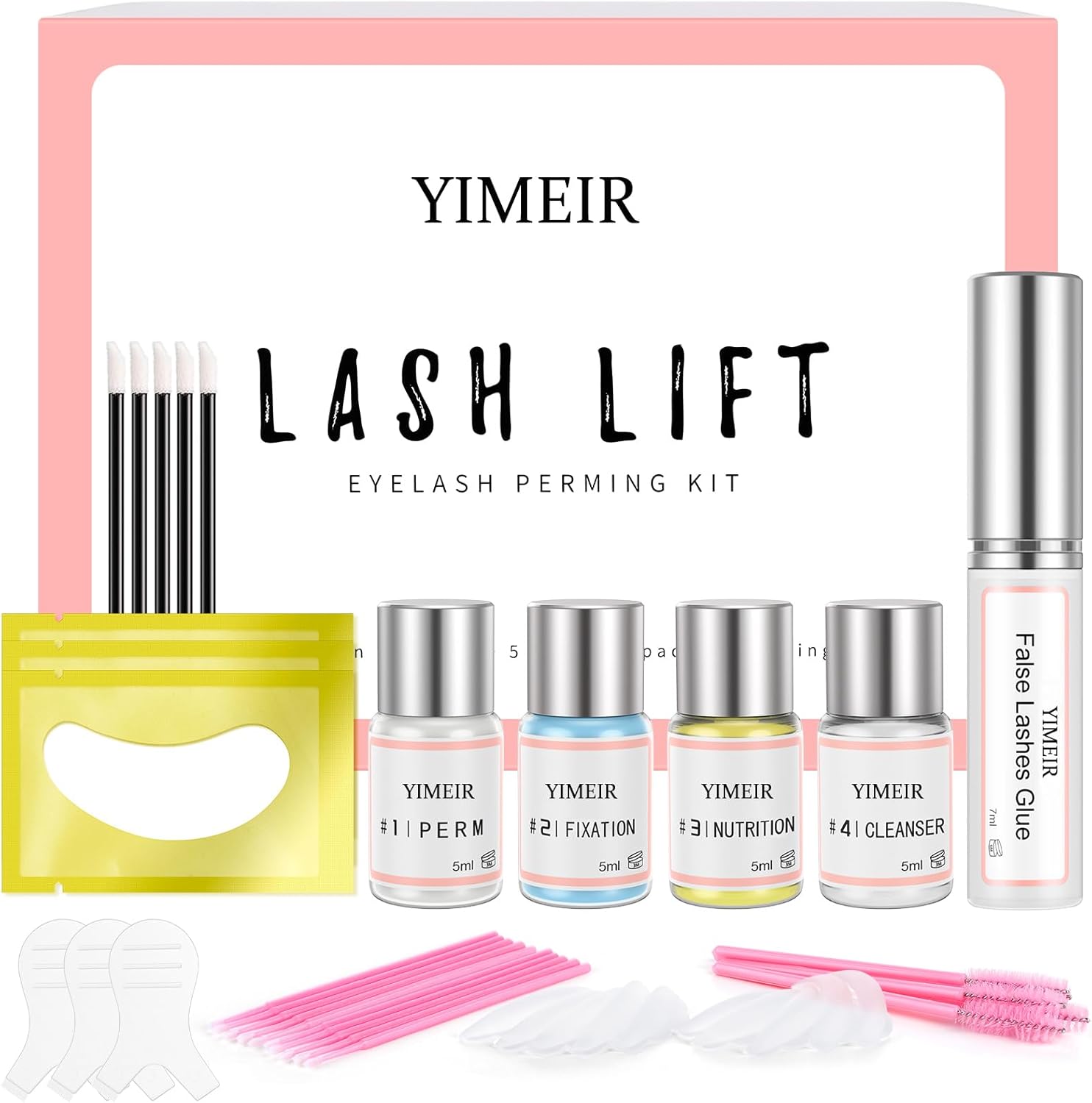 2025 Upgraded Lash Lift Kit - Eyelash Lift Kit,Professional Semi-Permanent Curling Eyelash Perm Kit, Lash Perm Set Suitable for Salon and Home Use