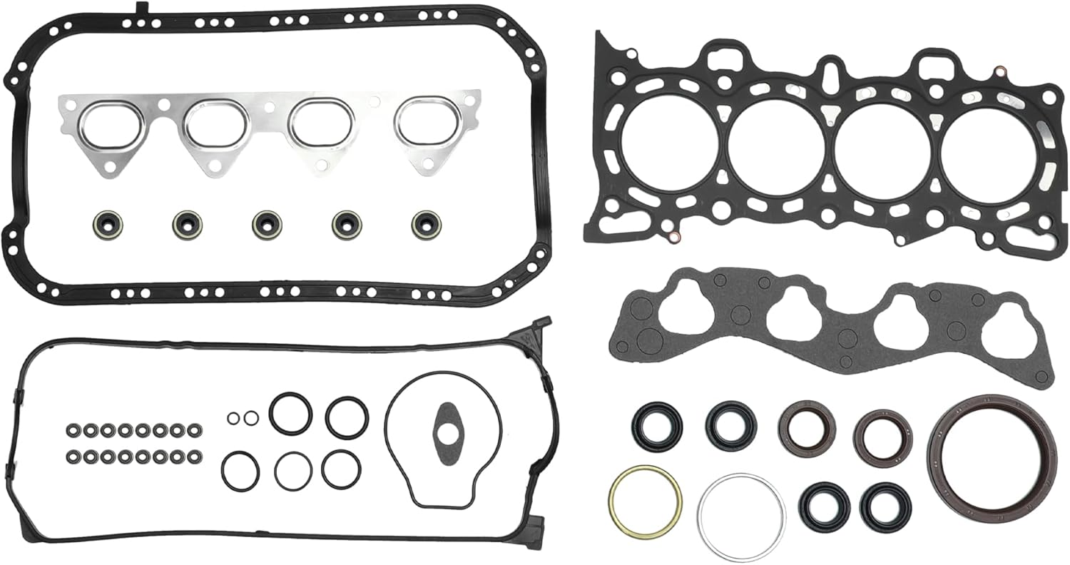 No.06110P2A020 Cylinder Head Gasket Kit for Honda Engine D15Z4(EK3) D16Y7(EJ6) Engine Valve Gasket Set Efficiency Seal Rubber Metal 1 Set Black