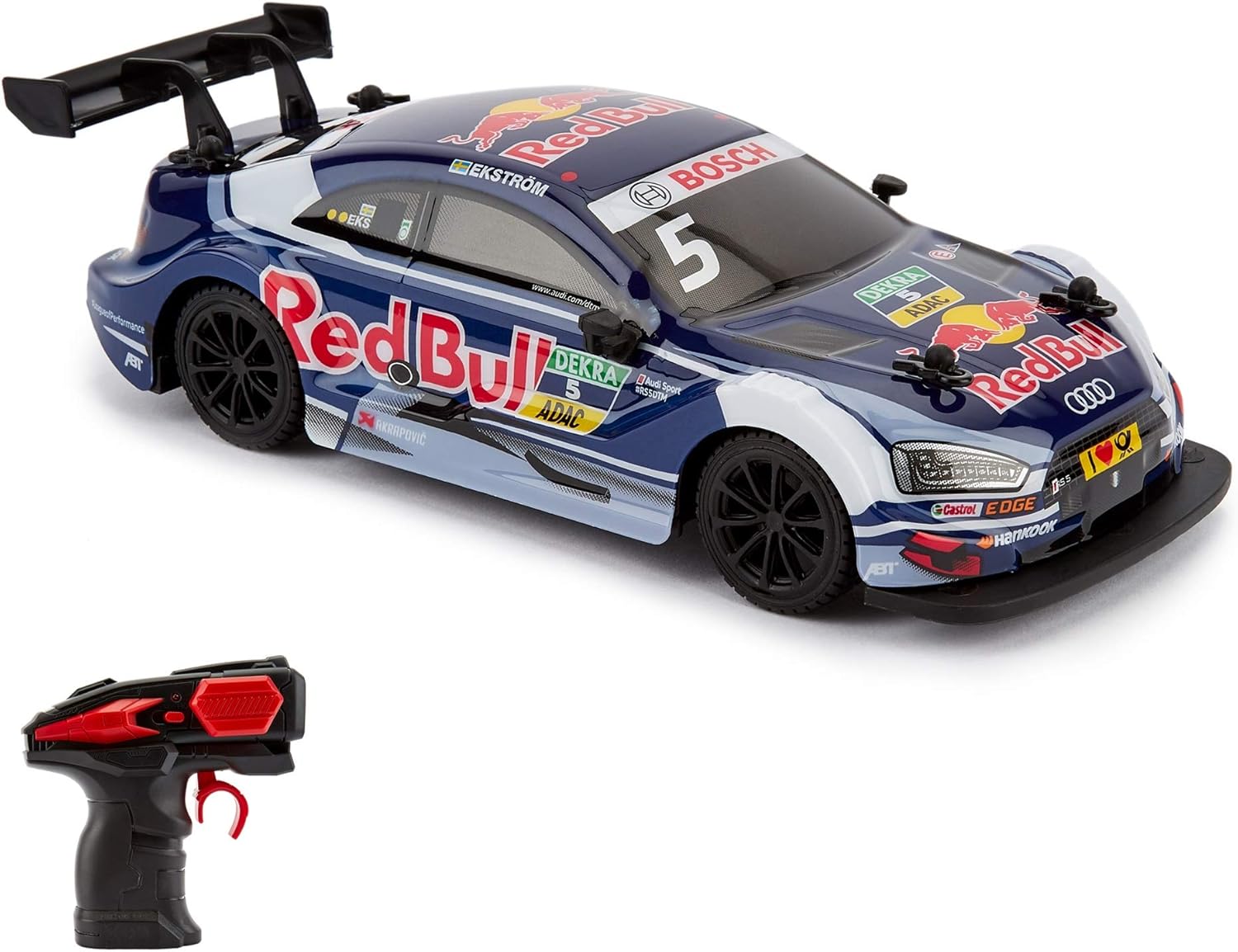 CMJ RC Cars Audi RS5 DTM Officially Licensed Remote Control Car 1:24 Scale 2.4Ghz Red Bull (1:24 Audi DTM)
