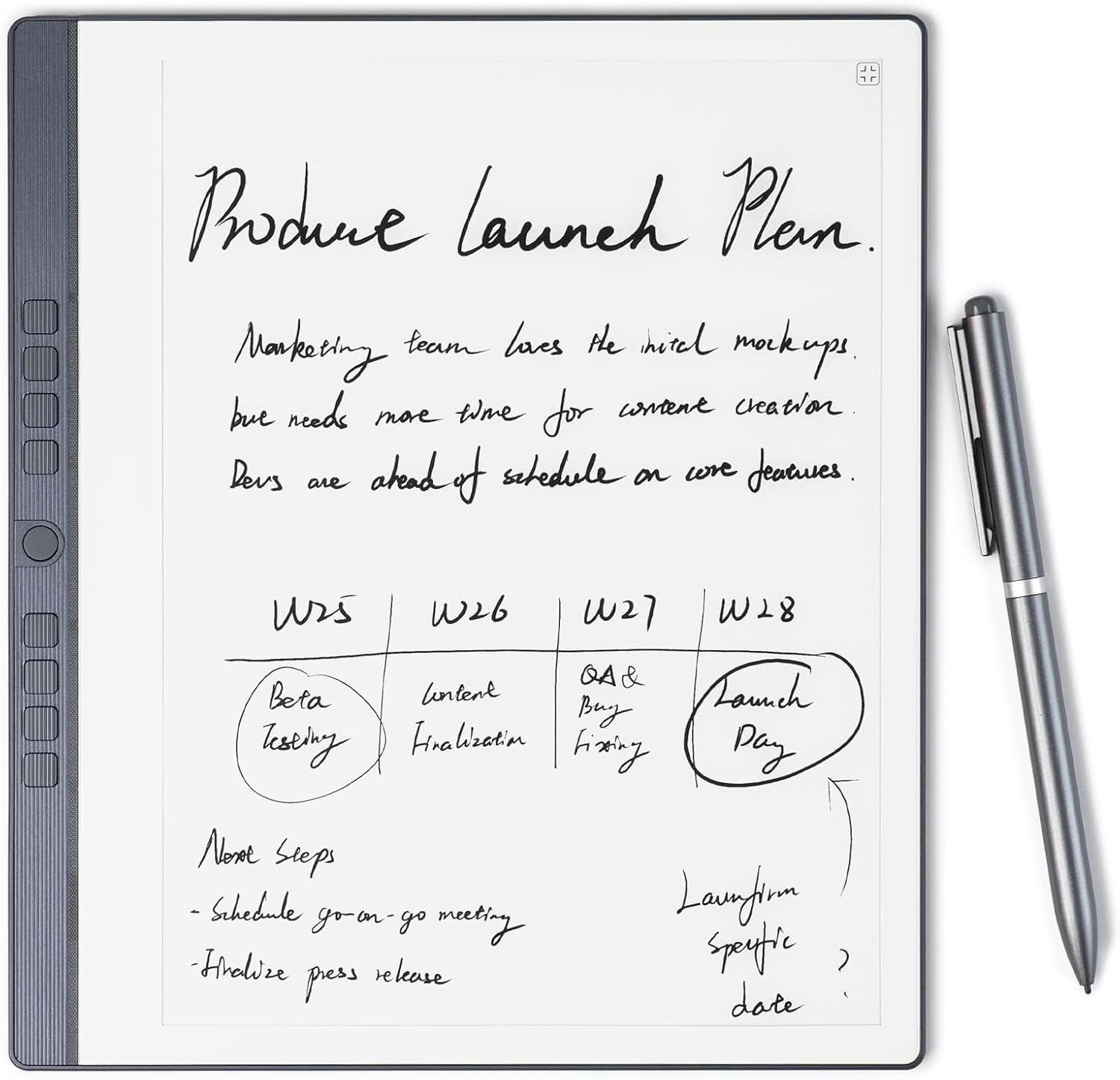Penstar eNote 2 E-Ink Digital Notebook with Pen, 10.3” AI Note-Taking Paper Tablet, 300 PPi, 8192 Levels Pressure, 128GB Storage, 6500mAh Battery, Ereader with Pen and Leather Folio Cover Buddle