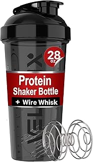 28 OZ Protein Shaker Bottles for Protein Mixes with Wire Whisk - Leak Proof Shaker Cups for Protein Shakes and Pre Workout | Protein Shaker Bottle | Protein Mixer Cup
