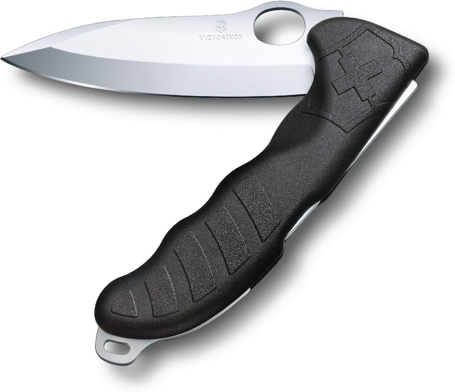 Victorinox Hunter Pro Swiss Army Knife, Large, Multi Tool, 2 Functions, Large Locking Blade, One Hand, Black