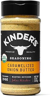 Kinder's Organic Caramelized Onion Butter, Premium Quality Seasoning, MSG Free, USDA Certified Organic, 12 oz