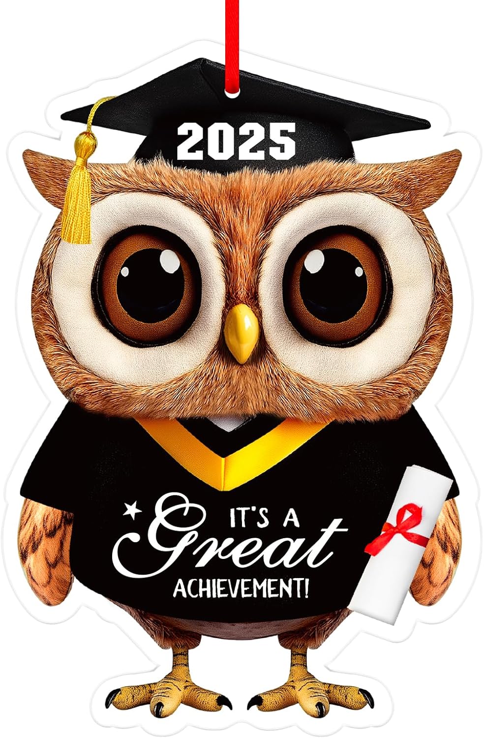 WaaHome Owl Graduation Ornaments 2025 - Kindergarten Pre K Graduation Gifts for Kids Boys Girls Son- High School Congrats Grad Gifts for Her Him- Owl Wear Grad Cap Ornament