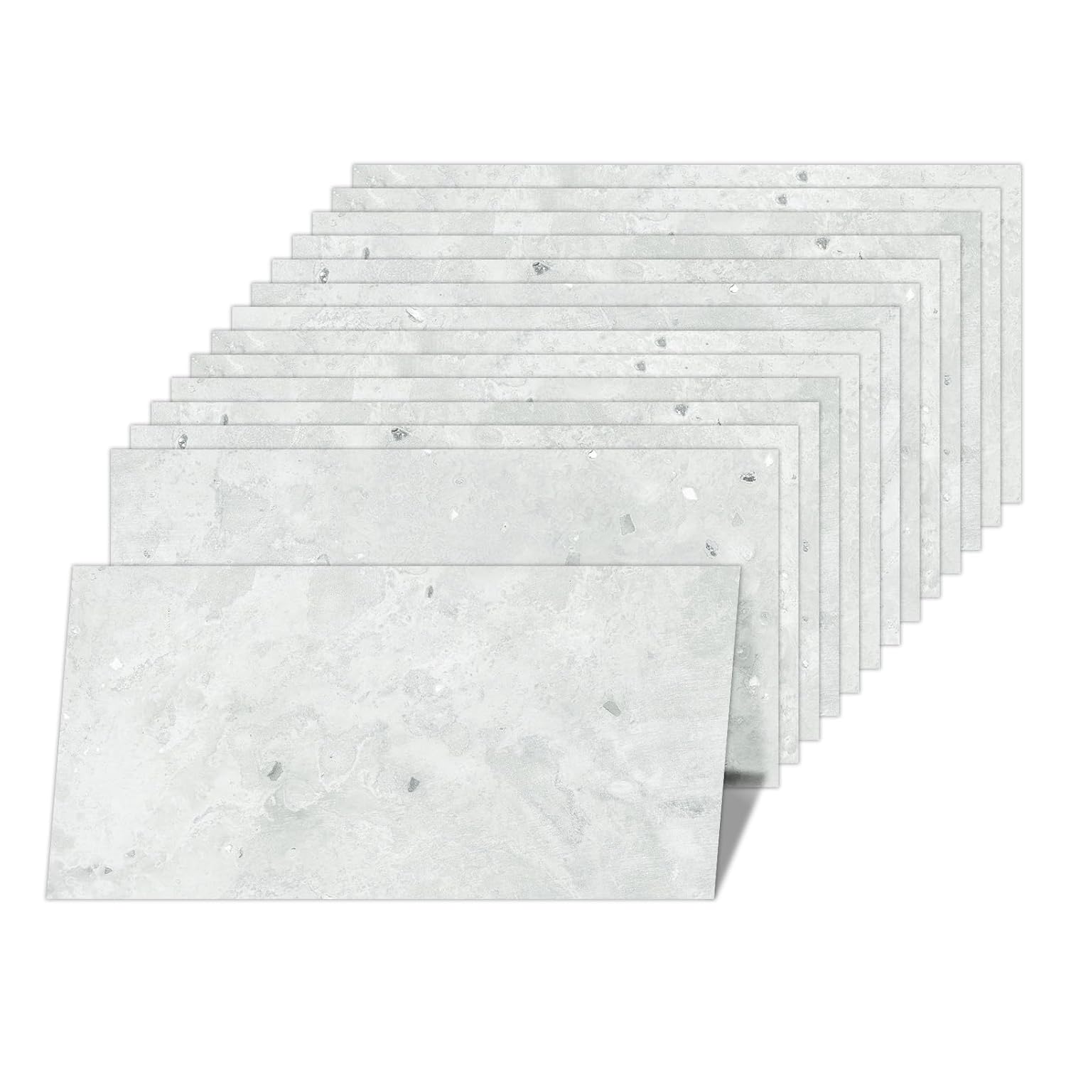 Mysflosy Floor Tiles Self-Adhesive, 61.0 cm x 30.5 cm Stone Effect Vinyl Flooring Waterproof, Peel and Stick for DIY Installation, Cover 2.23 ㎡