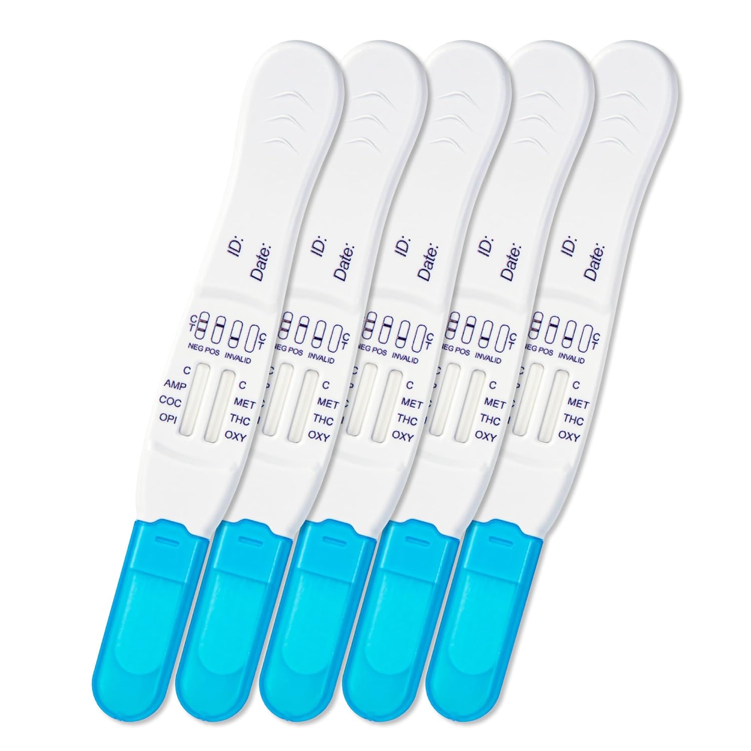 Prime Screen 6 Panel Multi-Drug Oral Fluid Test, One Step Employment and Insurance Testing (AMP, COC, MET, OPI, OXY, THC) [5 Pack]