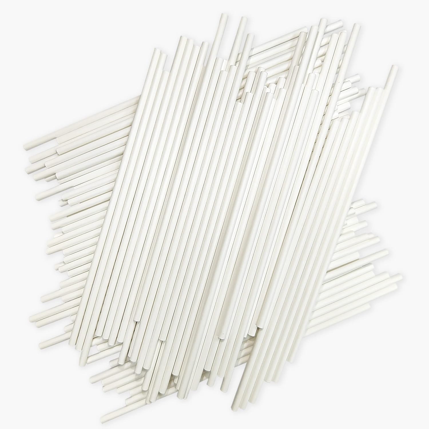 150 Count 4 INCH White Paper Lollipop Sticks,Cake Pop Sticks,Sucker Sticks for Cookies,Rainbow Candy,Chocolate,Cake Topper